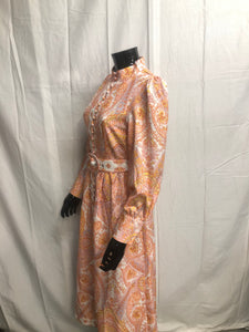 Peach Paisley midi dress  NOW £35