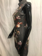 Load image into Gallery viewer, Black floral high neck sleeveless dress   NOW £35