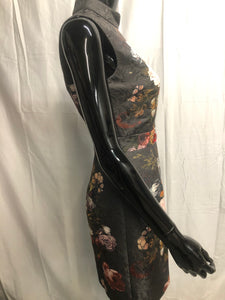 Black floral high neck sleeveless dress   NOW £35