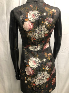 Black floral high neck sleeveless dress   NOW £35