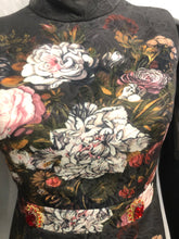 Load image into Gallery viewer, Black floral high neck sleeveless dress   NOW £35