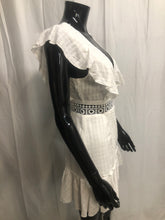 Load image into Gallery viewer, white v neck dress sample sale