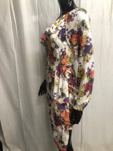 floral off the shoulder dress sample sale