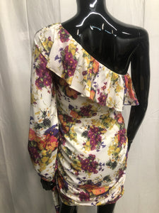 floral off the shoulder dress sample sale