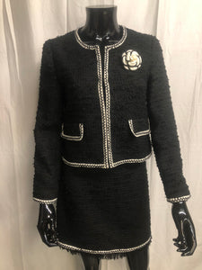 black and white suit set  sample sale