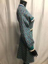 Load image into Gallery viewer, Teal patterned knitted dress  sample sale
