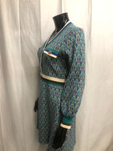 Load image into Gallery viewer, Teal patterned knitted dress  sample sale