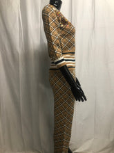 Load image into Gallery viewer, Brown patterned with sequin leisurewear set  sample sale