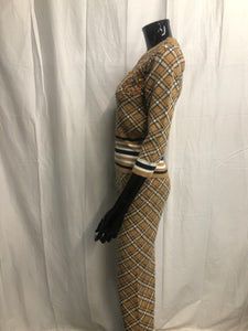 Brown patterned with sequin leisurewear set  sample sale