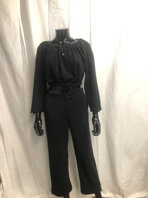 Black cute loungewear set sample sale