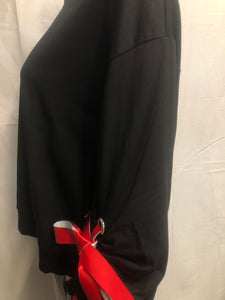 Black jumper with bow details sample sale