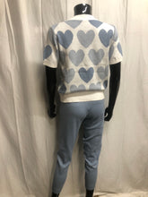 Load image into Gallery viewer, blue heart loungewear set sample sale