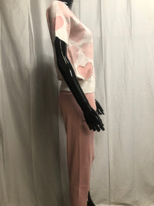 Pink heart loungewear set sample sale