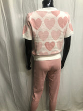 Load image into Gallery viewer, Pink heart loungewear set sample sale