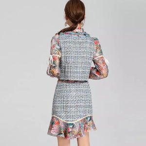 Fancy floral two piece set