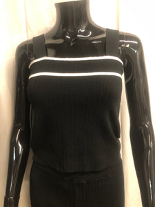 black and white knitted 3 piece set sample sale