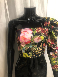one shoulder floral pattern top sample sale £35