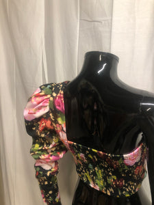 one shoulder floral pattern top sample sale £35