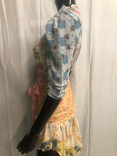 Load image into Gallery viewer, mix match floral print mini dress with tie belt  sample sale