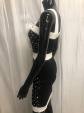 Load image into Gallery viewer, black knitted with diamante dress sample sale