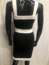 Load image into Gallery viewer, black knitted with diamante dress sample sale