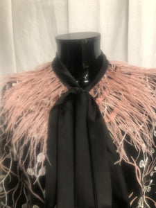 Fabulous feather shirt  pink sample sale £35