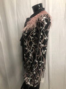 Fabulous feather shirt  pink sample sale £35