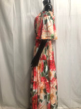 Load image into Gallery viewer, Large floral strappy/bardot dress  sample sale