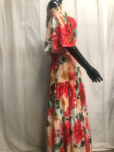 Load image into Gallery viewer, Large floral strappy/bardot dress  sample sale