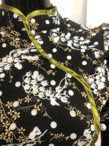 Black patterned mini dress NOW £10