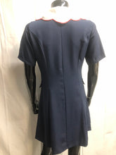 Load image into Gallery viewer, Navy strawberry collar mini dress