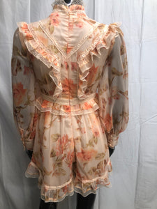 Beige and orange mini dress