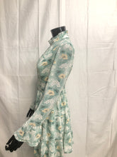 Load image into Gallery viewer, High neck floral mini dress