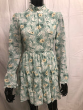 Load image into Gallery viewer, High neck floral mini dress