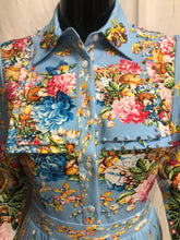 Load image into Gallery viewer, blue floral pleated mini dress  NOW £35