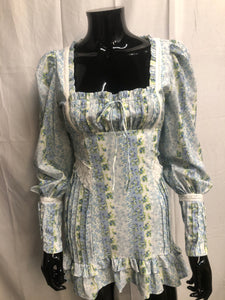 ditsy floral milkmaid mini dress NOW £35