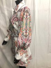Load image into Gallery viewer, Paisley long sleeve dress with belt NOW £35