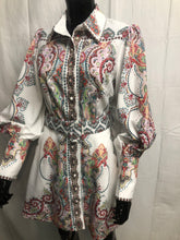 Load image into Gallery viewer, Paisley long sleeve dress with belt NOW £35