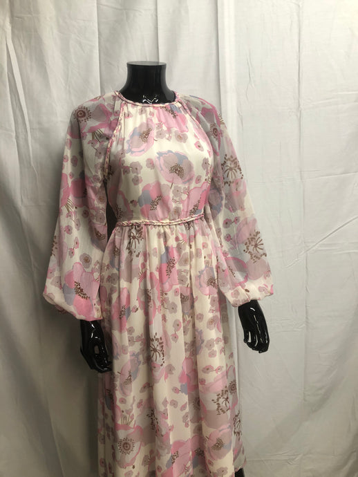 Mix floral midi dress
