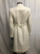Load image into Gallery viewer, Cream tweed coat with belt  sample sale