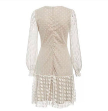 Load image into Gallery viewer, White Sheer Spotty Mini Dress