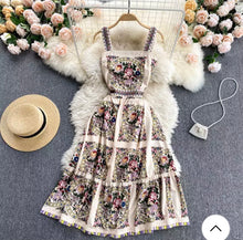 Load image into Gallery viewer, Flowers all round strappy maxi dress