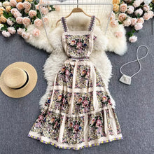 Load image into Gallery viewer, Flowers all round strappy maxi dress