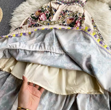 Load image into Gallery viewer, Flowers all round strappy maxi dress