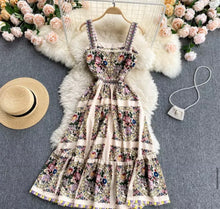 Load image into Gallery viewer, Flowers all round strappy maxi dress