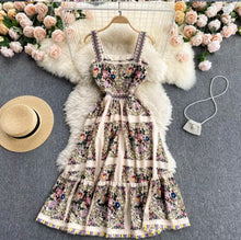 Load image into Gallery viewer, Flowers all round strappy maxi dress