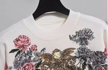 Load image into Gallery viewer, High Quality Queen&#39;s garden white  knitted set
