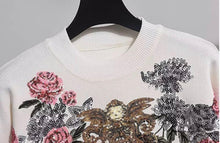 Load image into Gallery viewer, Queen&#39;s garden white  knitted set