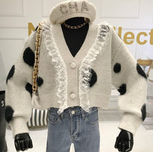 Load image into Gallery viewer, &#39;Absolutely Spot On&#39; with lace grey cardigan *WAS £85*