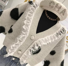 Load image into Gallery viewer, &#39;Absolutely Spot On&#39; with lace grey cardigan *WAS £85*